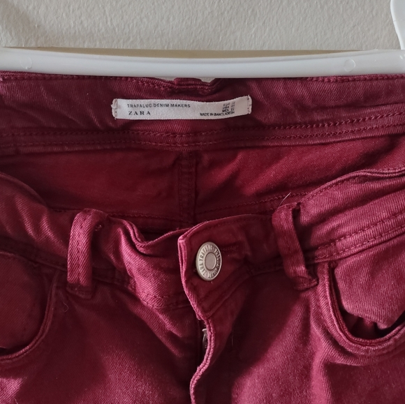 Zara Trafaluc Red Skinny Jeans, size 00 - Picture 3 of 3
